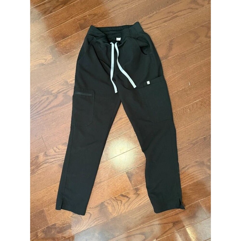 FIGS Technical Collection Black Scrub Pants XS Women’s Slim Straight Leg